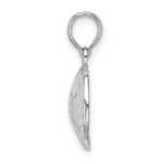 De-Ani Sterling Silver Rhodium-Plated Polished and Textured Soccer Ball Pendant - Image 2