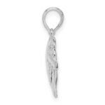 De-Ani Sterling Silver Rhodium-plated Polished Wrap Design Heart Pendant - Image 2