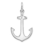 De-Ani Sterling Silver Rhodium-Plated Polished 3D Anchor Pendant - Image 4