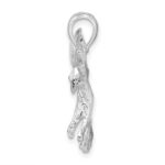 De-Ani Sterling Silver Rhodium-Plated Polished Flying Eagle Pendant - Image 2