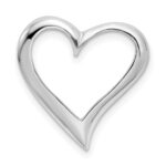 De-Ani Sterling Silver Rhodium-Plated Polished Large Floating Heart Pendant