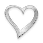 De-Ani Sterling Silver Rhodium-Plated Polished Large Floating Heart Pendant - Image 4
