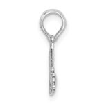 De-Ani Sterling Silver Rhodium-plated Polished #1 MOM Script Pendant - Image 2