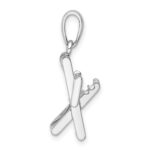 De-Ani Sterling Silver Rhodium-Plated 3D Moveable Enameled Beach Chair Pendant - Image 2