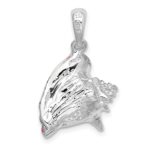 De-Ani Sterling Silver Rhodium-Plated Enameled Medium Conch Shell Pendant - Image 4