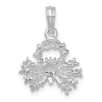 De-Ani Sterling Silver Rhodium-Plated Polished 3D Cancer Zodiac Pendant - Image 4