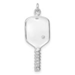 Sterling Silver Enamel Pickleball Charm - Image 3
