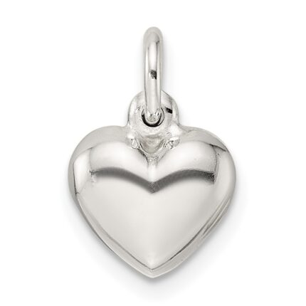 Sterling Silver Puffed Heart Charm
