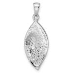 Sterling Silver Rhodium-plated Preciosa Crystal Leaf w/Ladybug Pendant - Image 4