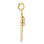 Sterling Silver Gold-plated Polished and Satin Cross and Dove Pendant - Image 2