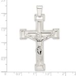 Sterling Silver Polished Crucifix Pendant - Image 3