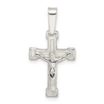 Sterling Silver Polished Crucifix Pendant