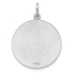 Sterling Silver Rhodium-plated Polished Solid Saint Michael Pendant - Image 4