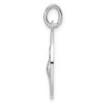 Sterling Silver Rhodium-plated Polished Solid Saint Francis Pendant - Image 2