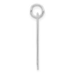 Large Sterling Silver Rhodium-plated Fancy Script Letter W Initial Charm - Image 2