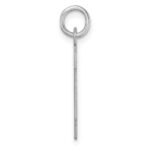 Large Sterling Silver Rhodium-plated Block Letter F Initial Charm - Image 2