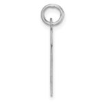 Large Sterling Silver Rhodium-plated Block Letter M Initial Charm - Image 2