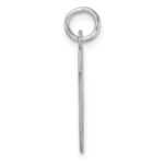 Large Sterling Silver Rhodium-plated Block Letter U Initial Charm - Image 2