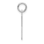 Small Sterling Silver Rhodium-plated Artisan Block Letter X Initial Charm - Image 2