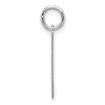 Small Sterling Silver Rhodium-plated Artisan Block Letter Z Initial Charm - Image 2