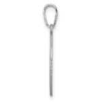 Small Sterling Silver Rhodium-plated Fancy Script Letter Y Initial Pendant - Image 2