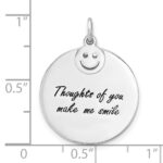 Sterling Silver Rh-plated Enameled THOUGHTS OF YOU.. Pendant - Image 4