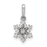 Sterling Silver Rhodium-plated Polished CZ Snowflake Pendant