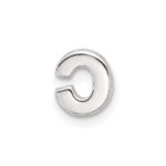 Sterling Silver E-coated Letter C Slide Charm - Image 3