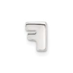 Sterling Silver E-coated Letter F Slide Charm - Image 3