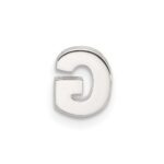 Sterling Silver E-coated Letter G Slide Charm - Image 3
