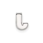 Sterling Silver E-coated Letter J Slide Charm - Image 3