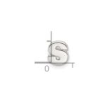 Sterling Silver E-coated Letter S Slide Charm - Image 4