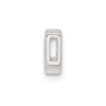 Sterling Silver E-coated Letter U Slide Charm - Image 2