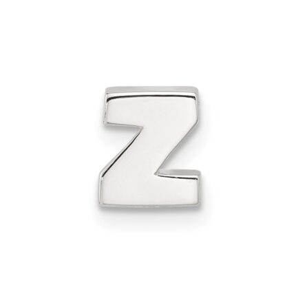 Sterling Silver E-coated Letter Z Slide Charm
