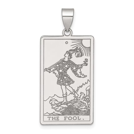 Sterling Silver The Fool Tarot Card Pendant