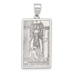 Sterling Silver The High Priestess Tarot Card Pendant