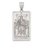 Sterling Silver The Emperor Tarot Card Pendant