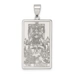 Sterling Silver The Chariot Tarot Card Pendant