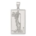 Sterling Silver The Hermit Tarot Card Pendant