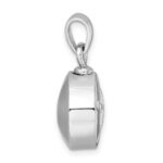 Sterling Silver Rhodium-plated Polished Sand Dollar Ash Holder Pendant - Image 2