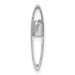 Sterling Silver Rhodium-plated Polished 3D Latin Cross Chain Slide Pendant - Image 2