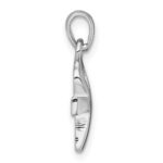 Sterling Silver Rhodium-plated Polished Small Ankh Cross Pendant - Image 2