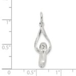 Sterling Silver Ballet Slipper Charm - Image 4