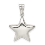 Sterling Silver Rhodium-plated Star Charm - Image 4