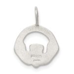 Sterling Silver Satin Claddagh Charm - Image 4