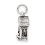 Sterling Silver Antiqued Manger Charm - Image 3