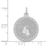 Sterling Silver Rhodium-plated Wedding Bells Charm - Image 3
