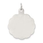 Sterling Silver Rhodium-plated Wedding Bells Disc Charm - Image 4