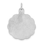 Sterling Silver Rhodium-plated 25th Anniversary Disc Charm - Image 4