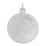 Sterling Silver Rhodium-plated Happy Anniversary Disc Charm - Image 4